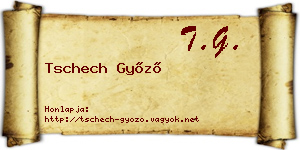 Tschech Győző névjegykártya